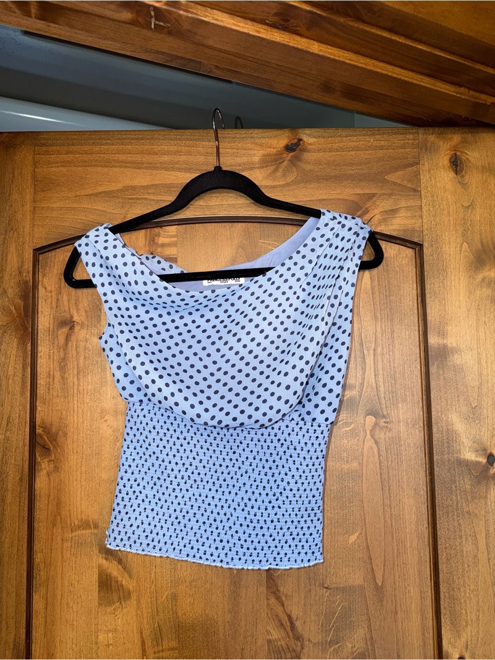 Light Blue Polka Dot Ruffle Mini Skort Set - Picture 3 of 5